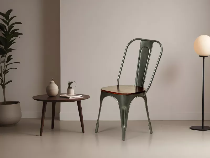 Daisy Chair - Metal Frame and Wooden Top